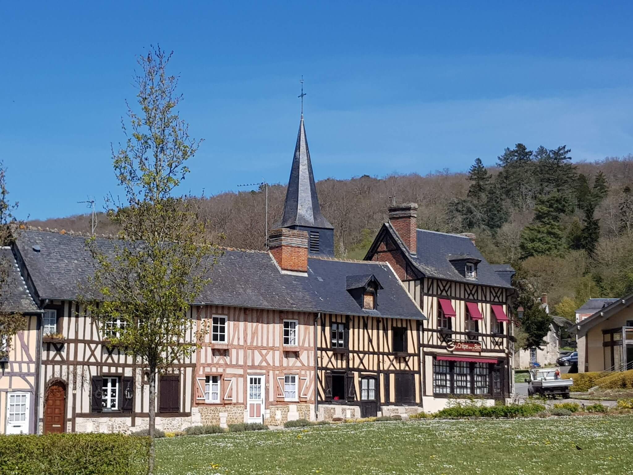 Village du Bec Hellouin en Normandie dans l'Eure